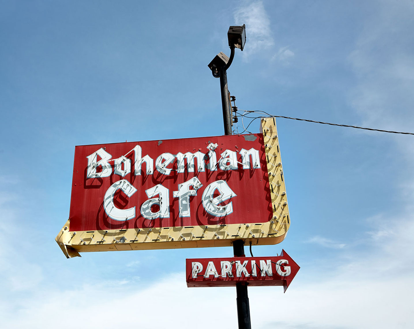 Bohemian Cafe Parking Sign
